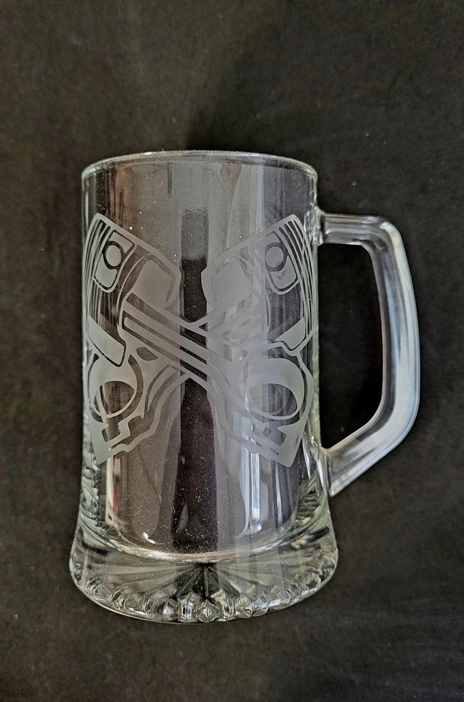 Chope de bière gravée 32 cl