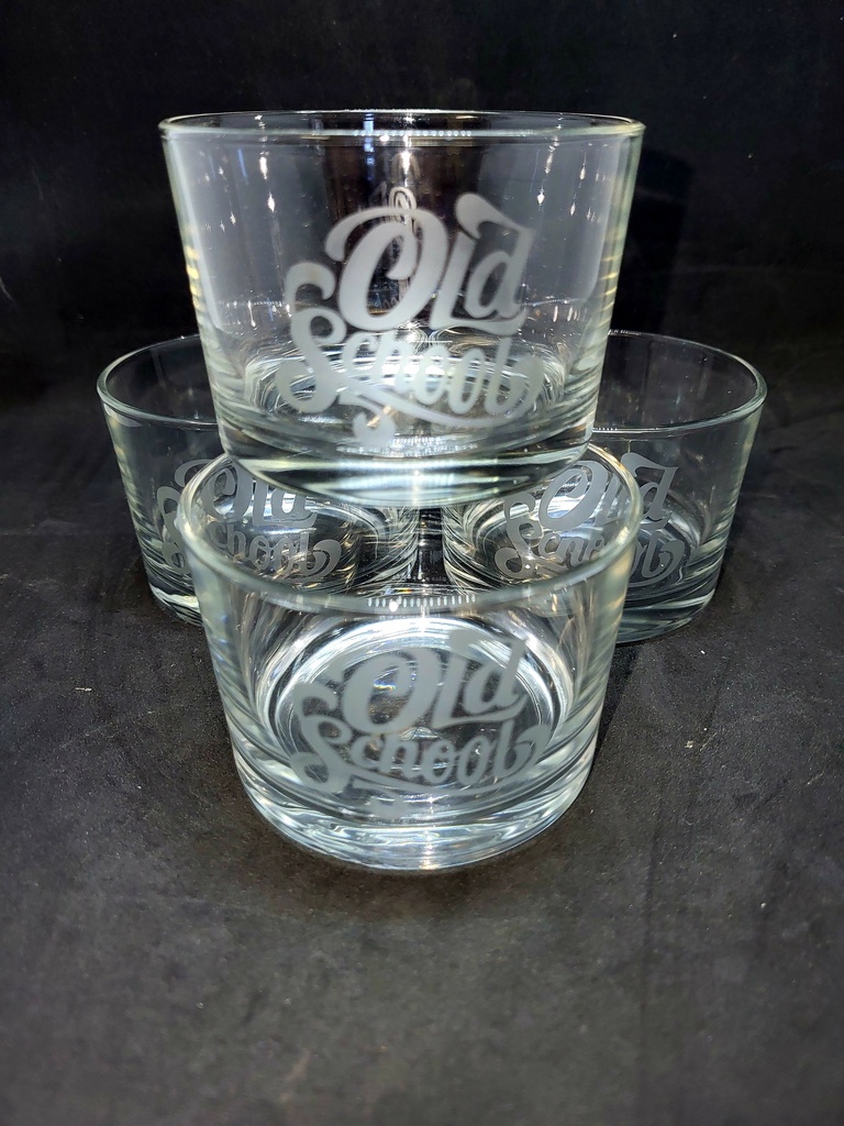 4 verres bodega gravée 