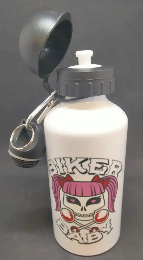 Gourde aluminium blanche 2 bouchons 500 ml