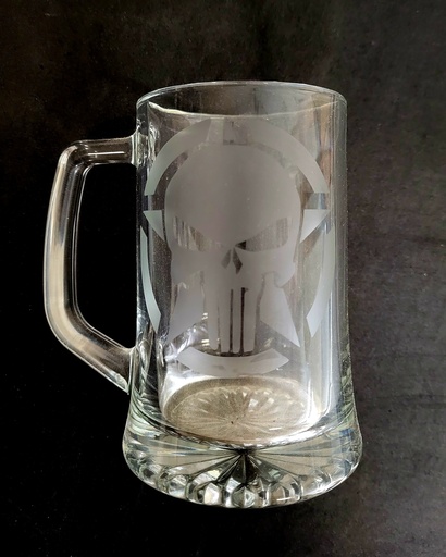 Chope de bière gravée 32 cl