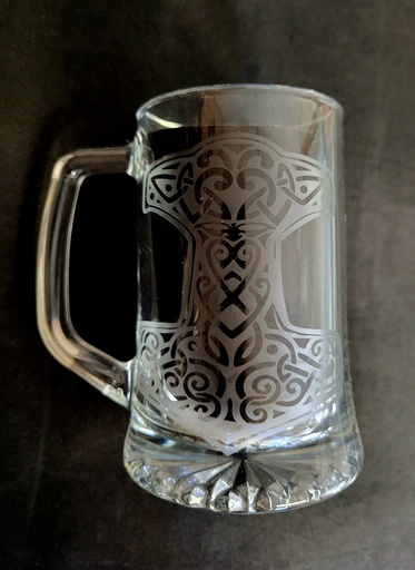 Chope de bière gravée 32 cl