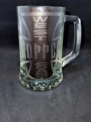 Chope de bière gravée 32 cl