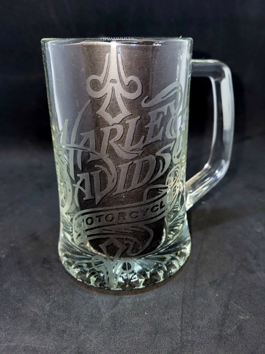Chope de bière gravée 32 cl