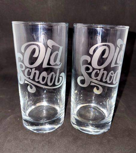 2 verres gravée