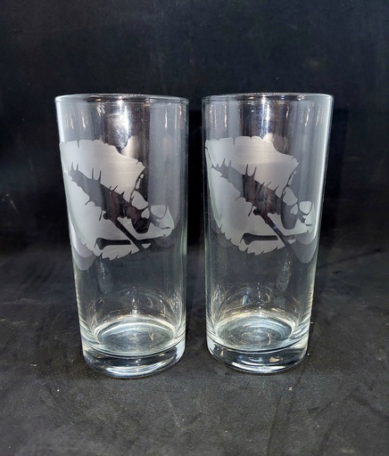 2 verres gravée