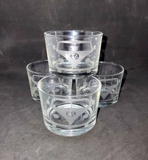 4 verres bodega gravée 